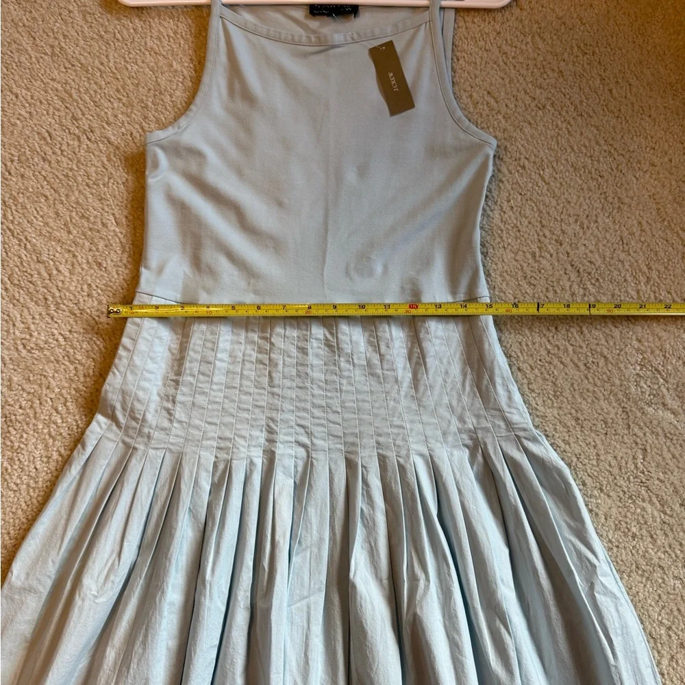 J. Crew light blue pin tuck mix dress